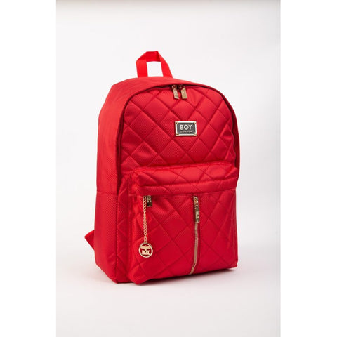 Mochila Casual Mujer Moda Urbana Boy London Color Rojo Liso