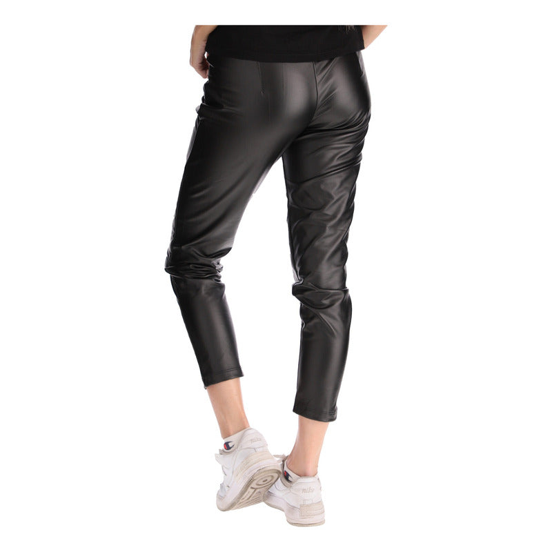 Leggins Vinipiel Negro Para Dama Casual Elegante Boy London