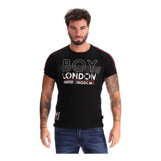 Playera Negra Hombre Texturizada United Kingdom Boy London