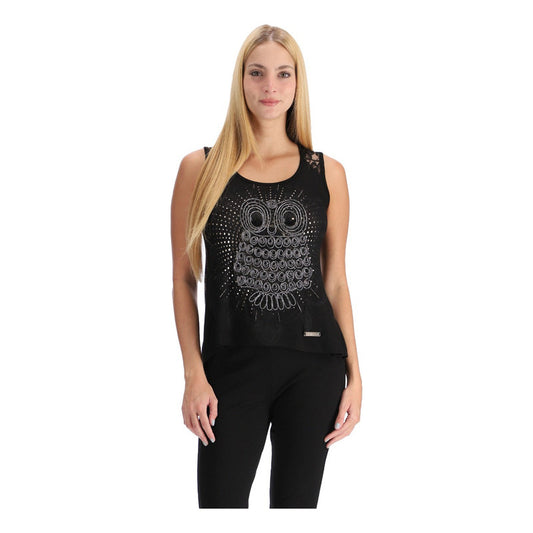 Blusa Sin Manga Diseño 3d De Buho Lentejuelas Boy London