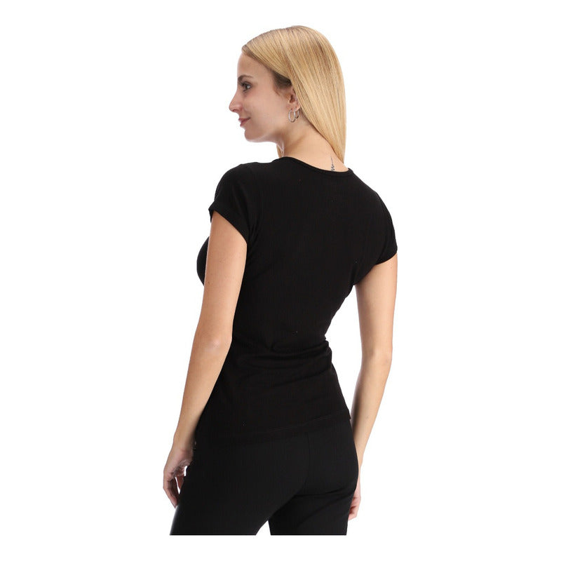 Playera Mujer De Algodon Pedreria Letras Boy London