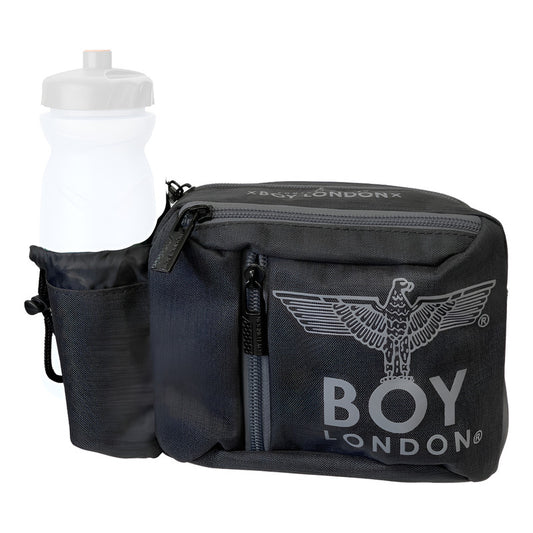 Cangurera Riñonera Reforzada Compartimiento Agua Boy London Color Gris Oscuro Diseño De La Tela Liso