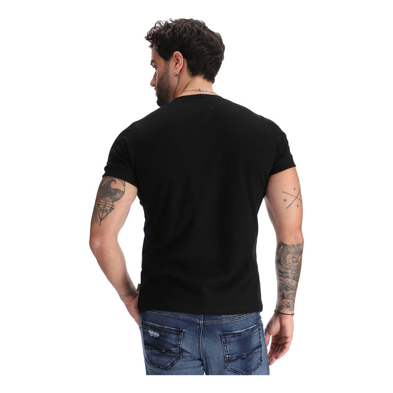 Playera Hombre Estampado Terciopelo Y Foil Dorado Boy London