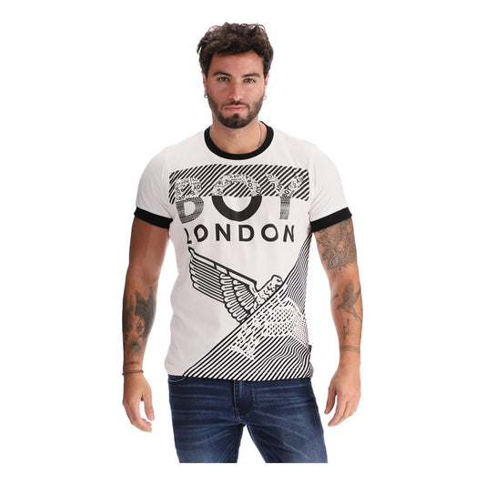 Playera Blanca Manga Corta Hombre Texturizada Boy London