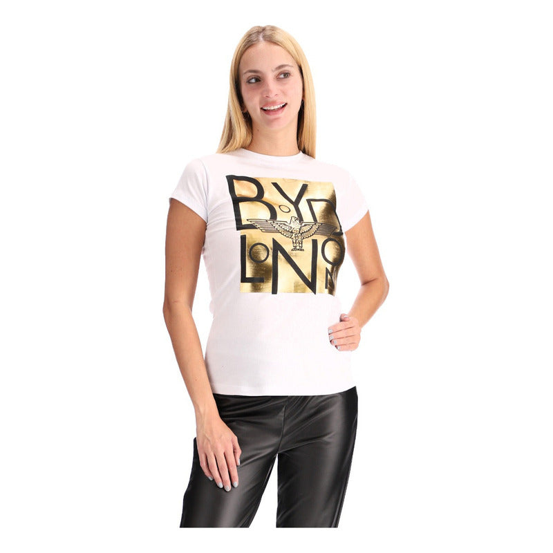 Playera Mujer Blanca Algodón Suave Casual Juvenil Boy London