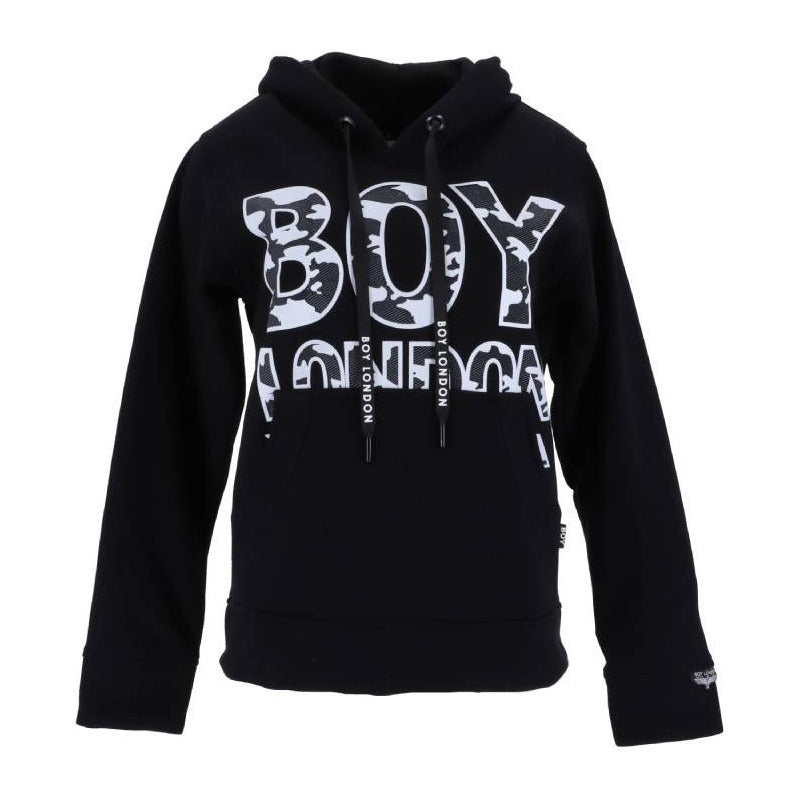 Sudadera Negra De Hombre Hoodie Afelpado Diseño Boy London