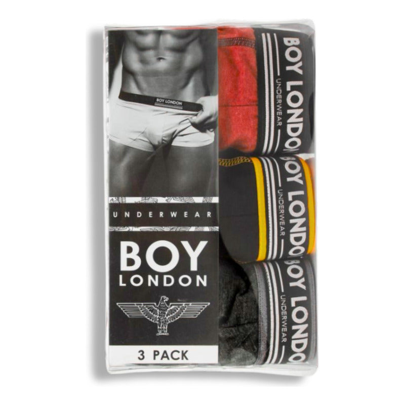 Boxer Corto De Algodón Suave Y Transpirable 3 Pz Boy London