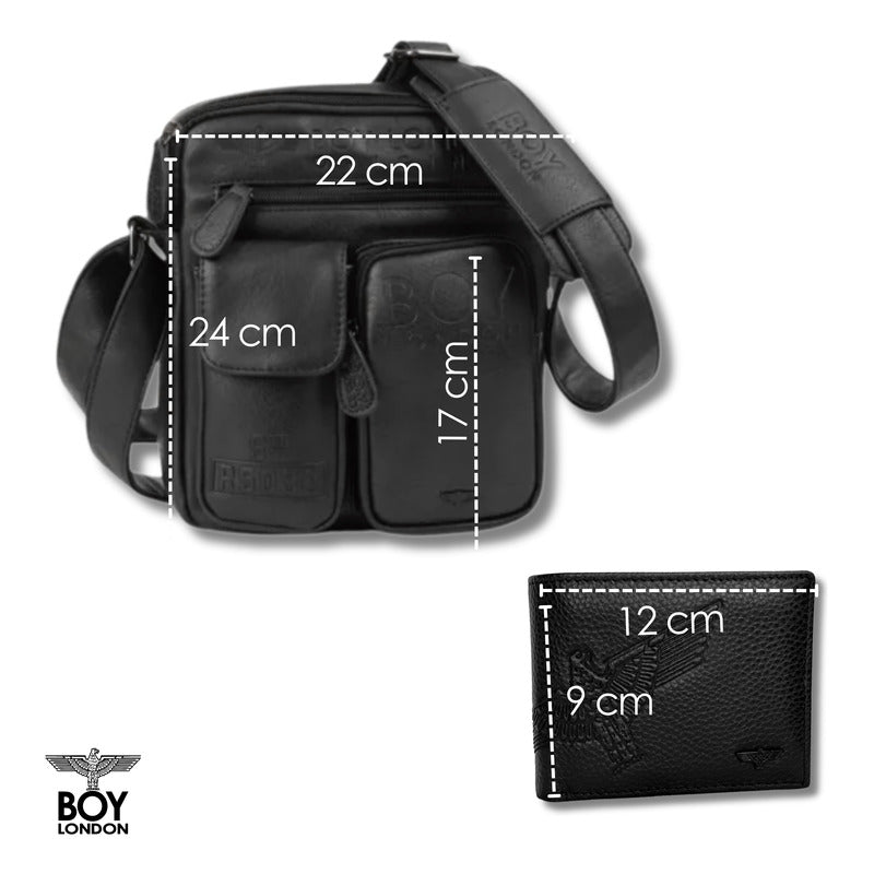 Set De Mariconera Y Cartera Piel Messenger Hombre Boy London