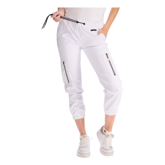 Pantalón Jogger Blanco De Vinipiel para Mujer Casual Juvenil Boy London