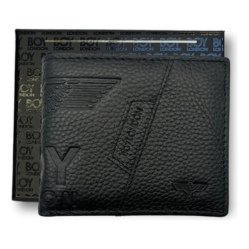 Cartera De Piel Para Hombre Negra Boy London Original