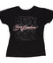 Playera Negra de Mujer Algodon Foil Rosa Texturizada Boy London