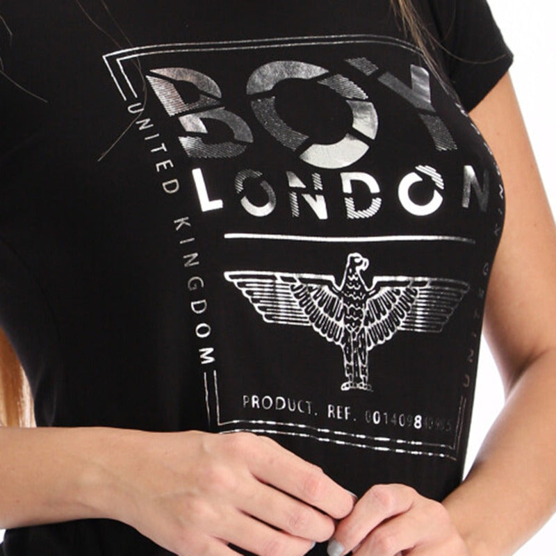 Blusa Dama Letras Plata Con Nudos A Los Costados Boy London