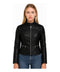 Chamarra Vinipiel Negra Casual Cierres Biker Dama Boy London