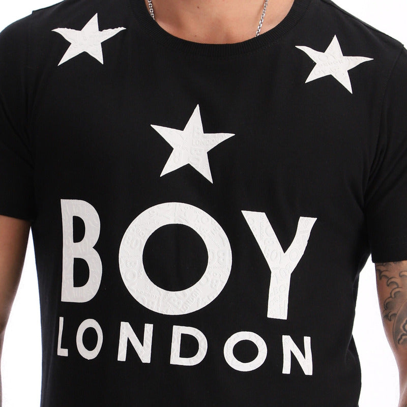 Playera De Hombre Manga Corta Estrellas Algodon Boy London