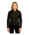 Chamarra Vinipiel Casual Biker De Dama Boy London Café Oscuro