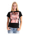 Playera Negra Mujer Foil Rosa Inspire De Algodon Boy London