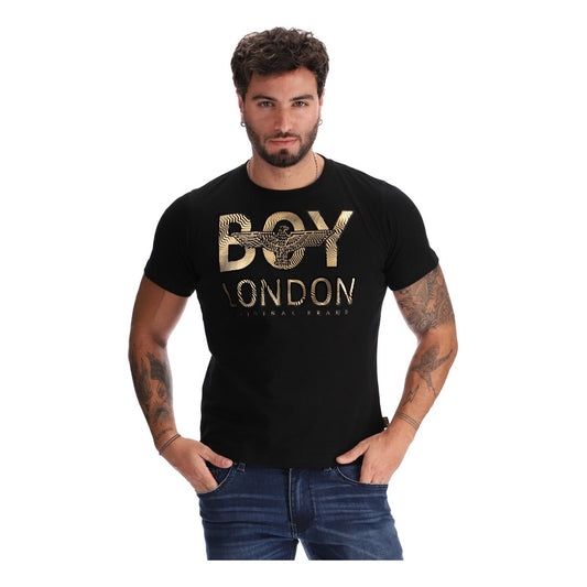 Playera Manga Corta Foil Dorado Flock Terciopelo Boy London