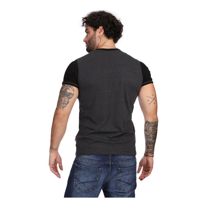 Playera Hombre Gris Estampado Original Brand Boy London
