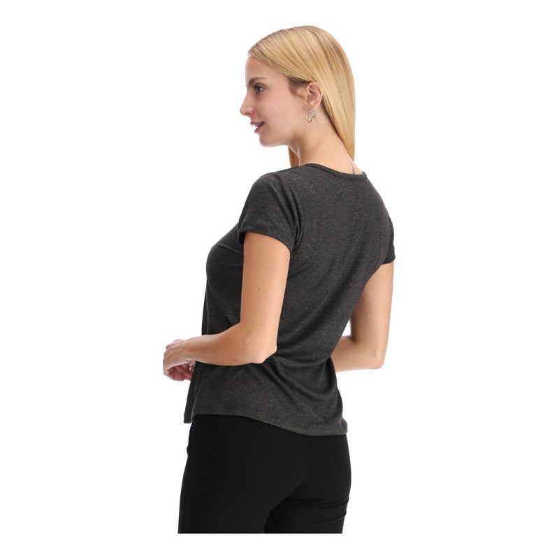 Playera Ligera Dama Letras Negras Foil Plateado Boy London