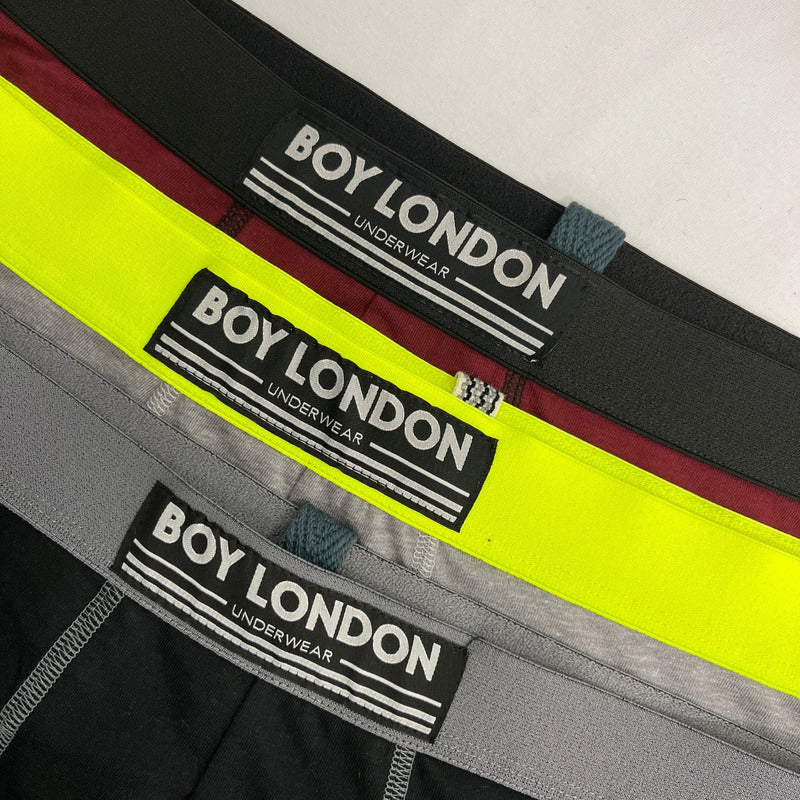 Boxer Corto De Algodón Suave Y Transpirable 3 Pz Boy London
