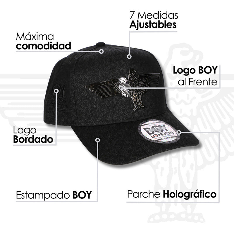 2 Pack Gorra De Hombre Ajustable Boy London Color Negro Talla Unitalla