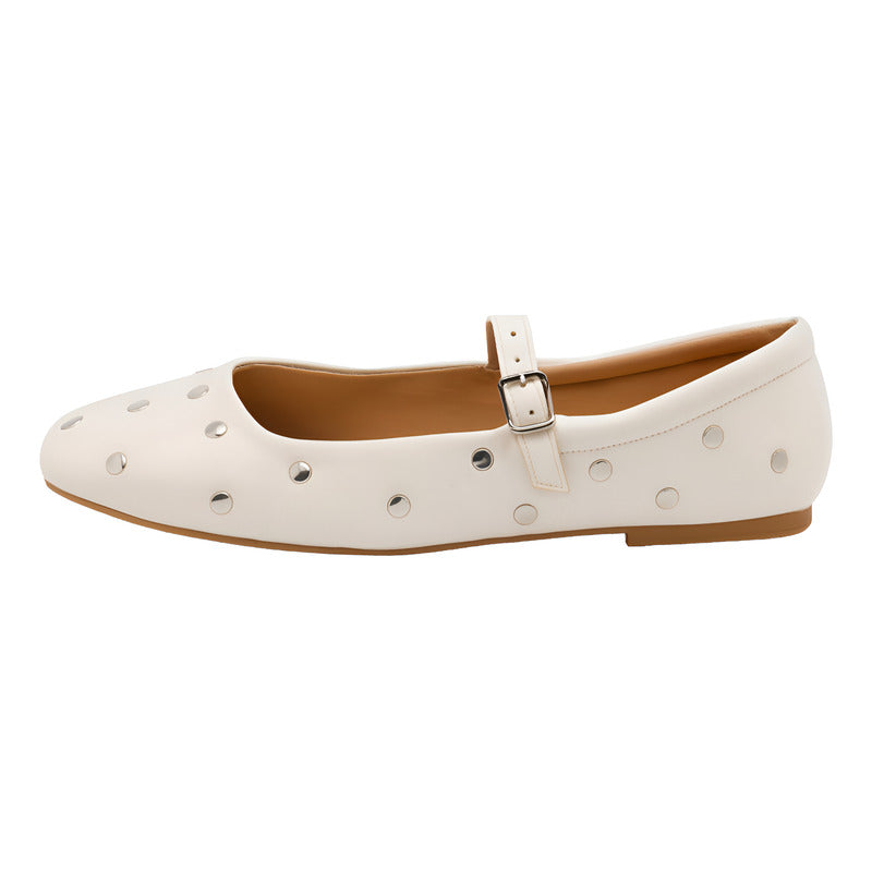 Ballerinas Flats Blancos De Mujer Cómodos Boy London Shoes