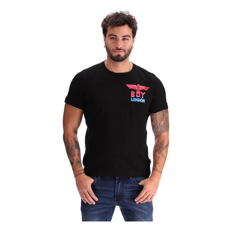 Playera Manga Corta Hombre Degradado Rosa Y Azul Boy London