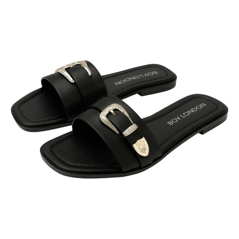 Sandalia Para Mujer Casual Con Hebilla Boy London Shoes