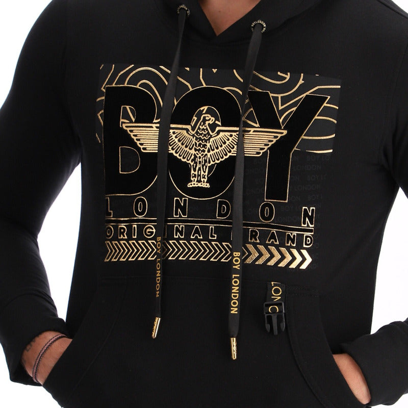 Sudadera Hoodie Con Gorro De Hombre Foil Dorado Boy London