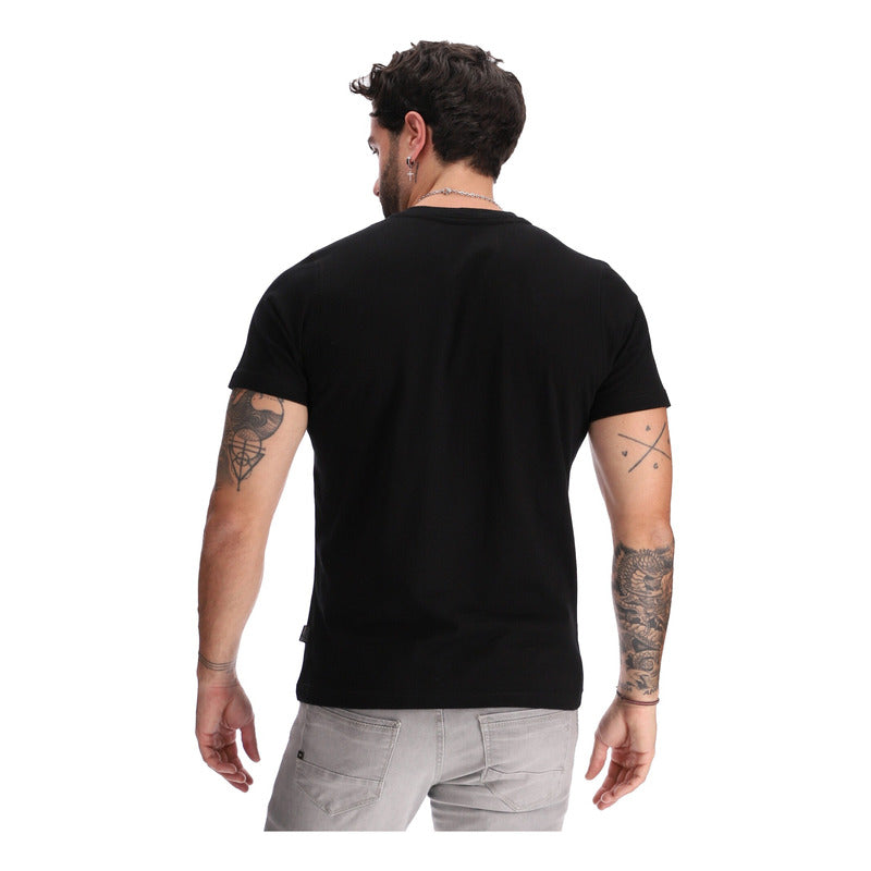 Playera Manga Corta Hombre Texturizada Rosa Azul Boy London