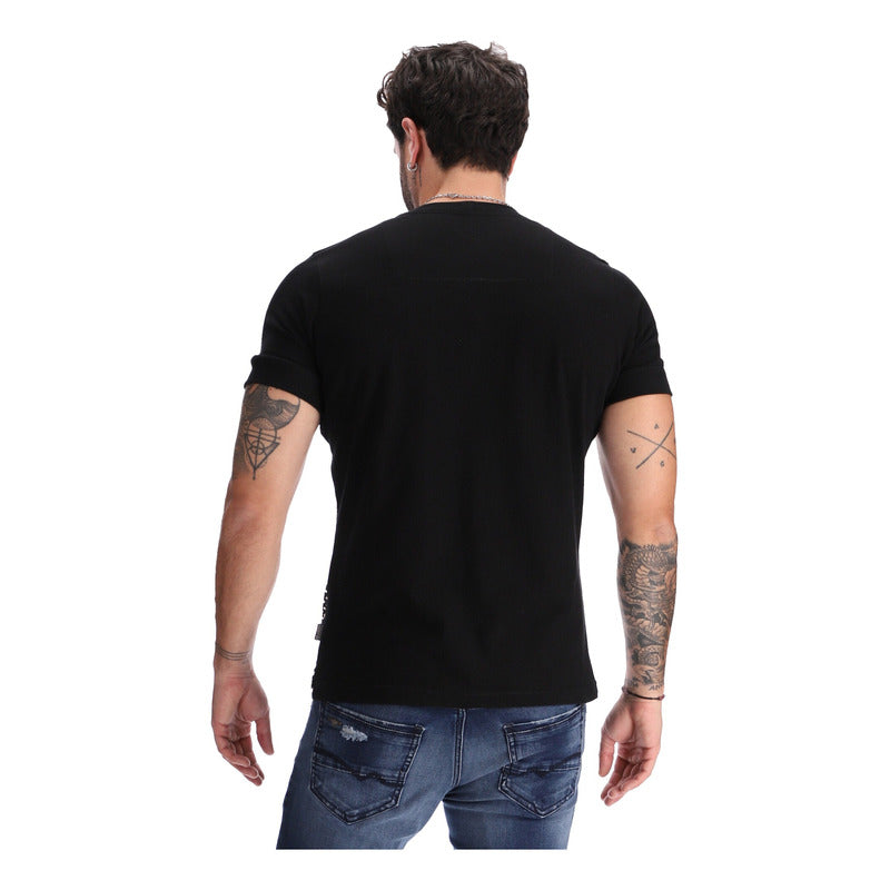 Playera Manga Corta Estampado Hd Texturizado Boy London