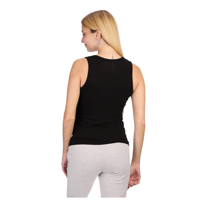 Playera De Tirantes Negra Dama Estampado Metalico Boy London