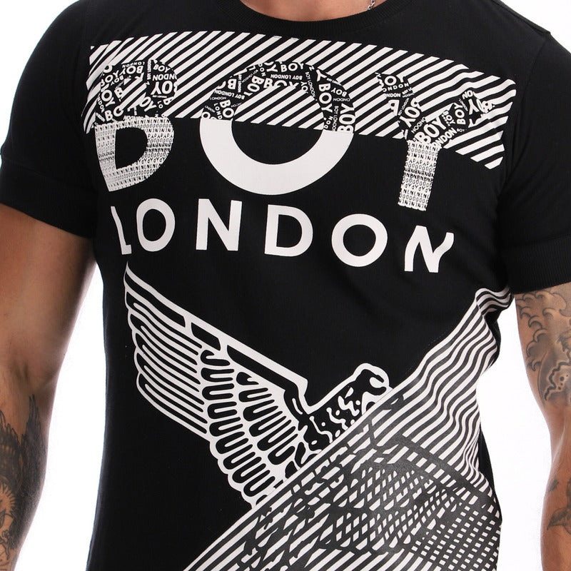 Playera Manga Corta Estampado Hd Texturizado Boy London