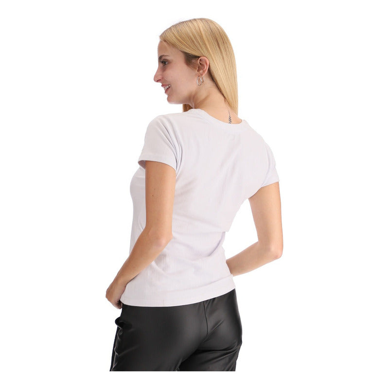 Playera Blanca Mujer Animal Print De Algodon Boy London