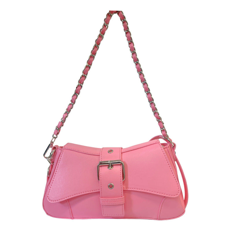 Mini Bolsa Rosa Bandolera Crossbody De Mano Boy London Acabado De Los Herrajes Metalicos