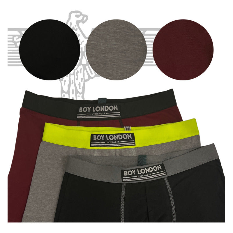 Boxers Largos Boxer Transpirable Caballero 3 Pz Boy London