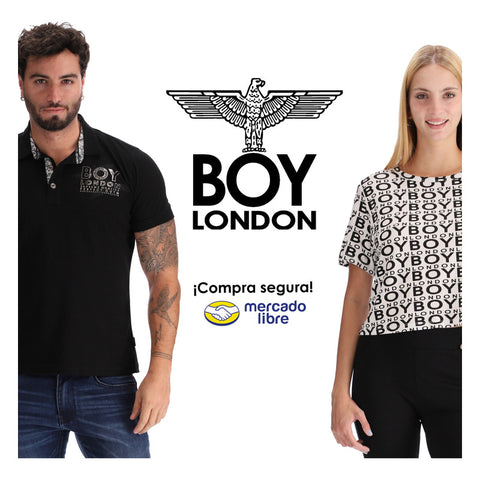 Playera Blanca Manga Corta Algodón Con Estampado Boy London