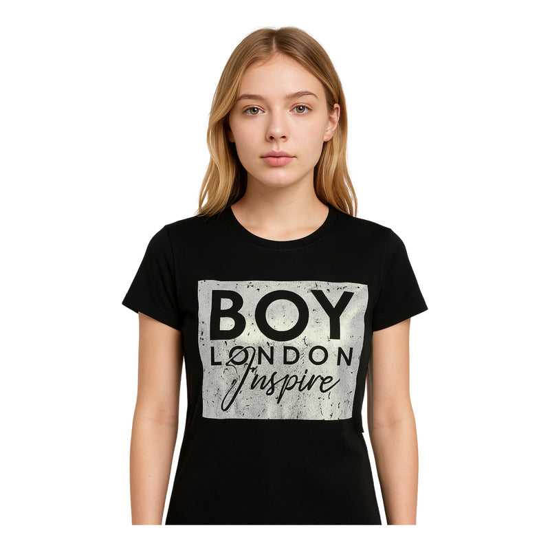 Playera Casual De Mujer Ligera Inspire Boy London Original