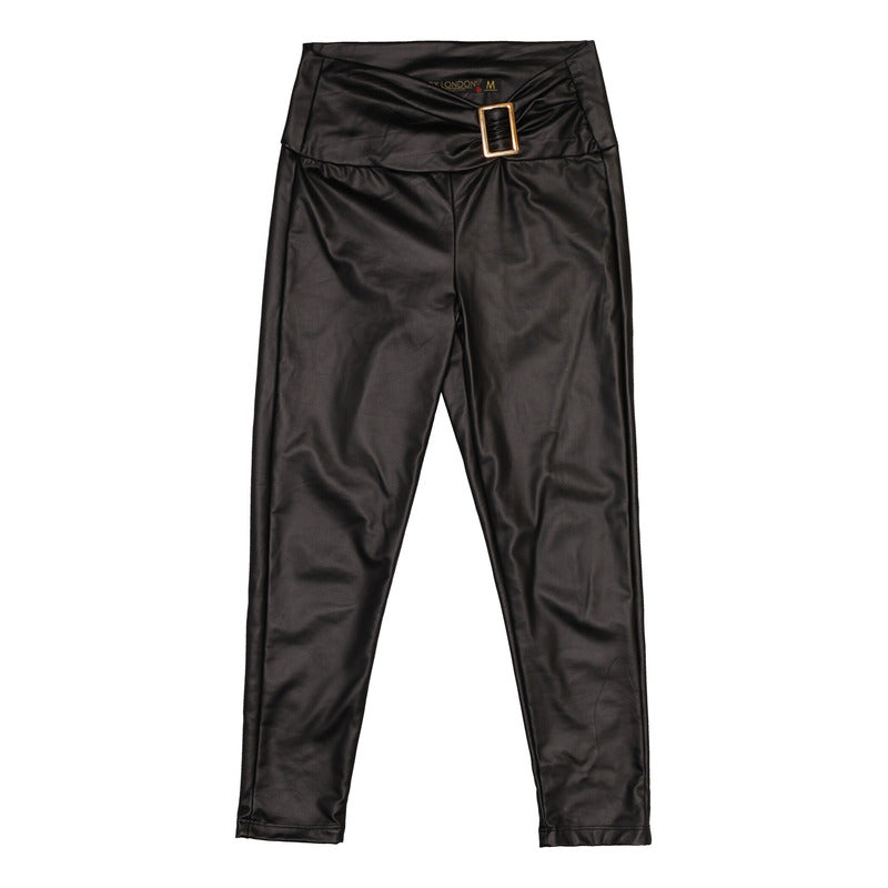 Leggins Vinipiel Negro Para Dama Casual Elegante Boy London