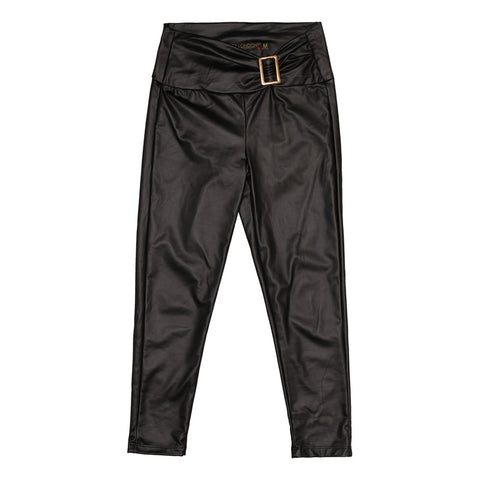 Leggins Vinipiel Negro Para Dama Casual Elegante Boy London