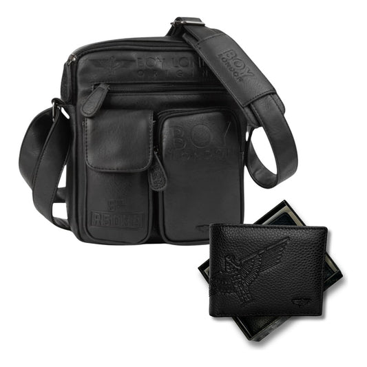 Set De Mariconera Y Cartera Piel Messenger Hombre Boy London