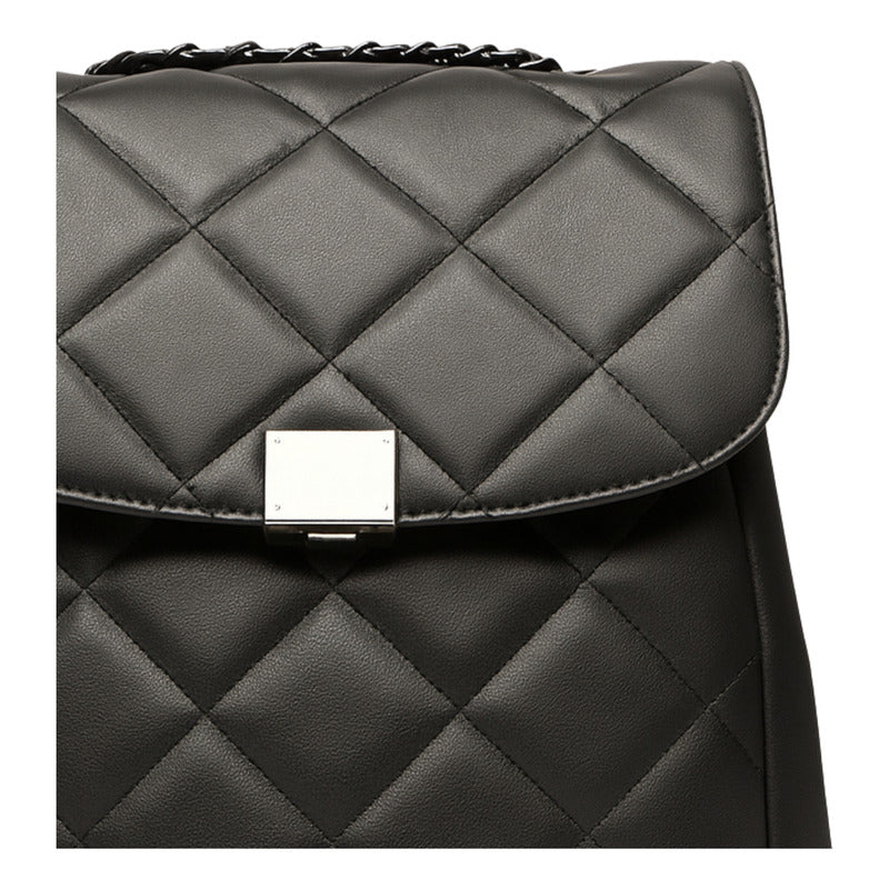 Mochila Casual Negra Para Mujer Dama Vinipiel Juvenil Boy London Original