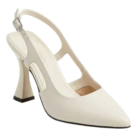 Zapatillas Tacones De Dama Elegantes Boy London Shoes Hueso Mate