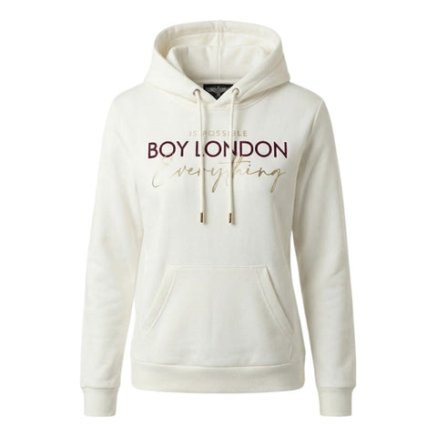 Sudadera Hoodie Boy London Casual Para Mujer M Blanco
