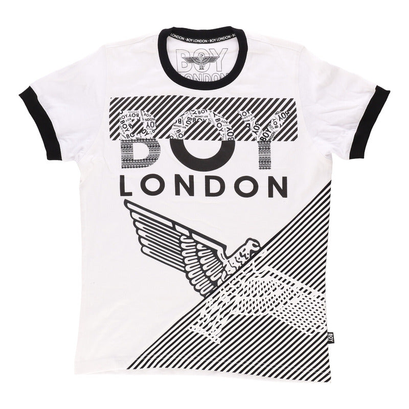 Playera Blanca Manga Corta Hombre Texturizada Boy London