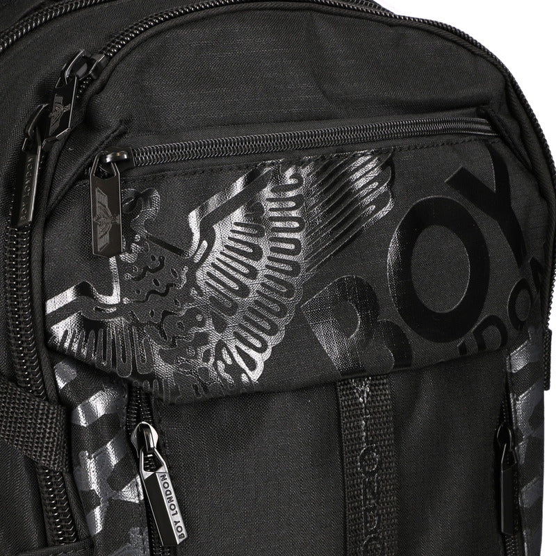 Mochila Negra Casual Escolar De Viaje Laptop 11 Boy London