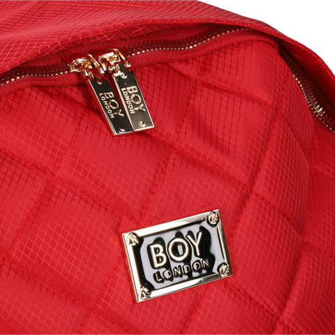 Mochila Casual Mujer Moda Urbana Boy London Color Rojo Liso