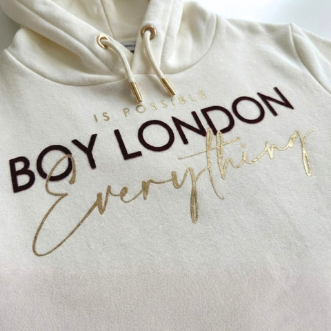 Sudadera Hoodie Boy London Casual Para Mujer S Blanco