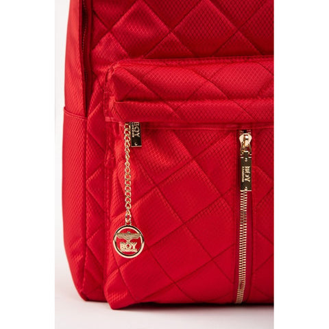Mochila Casual Mujer Moda Urbana Boy London Color Rojo Liso
