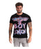 Playera Manga Corta Hombre Texturizada Rosa Azul Boy London